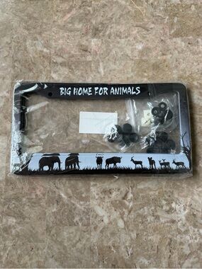 2 pcs license plate frame animals elephants BIG HOME FOR ANIMALS